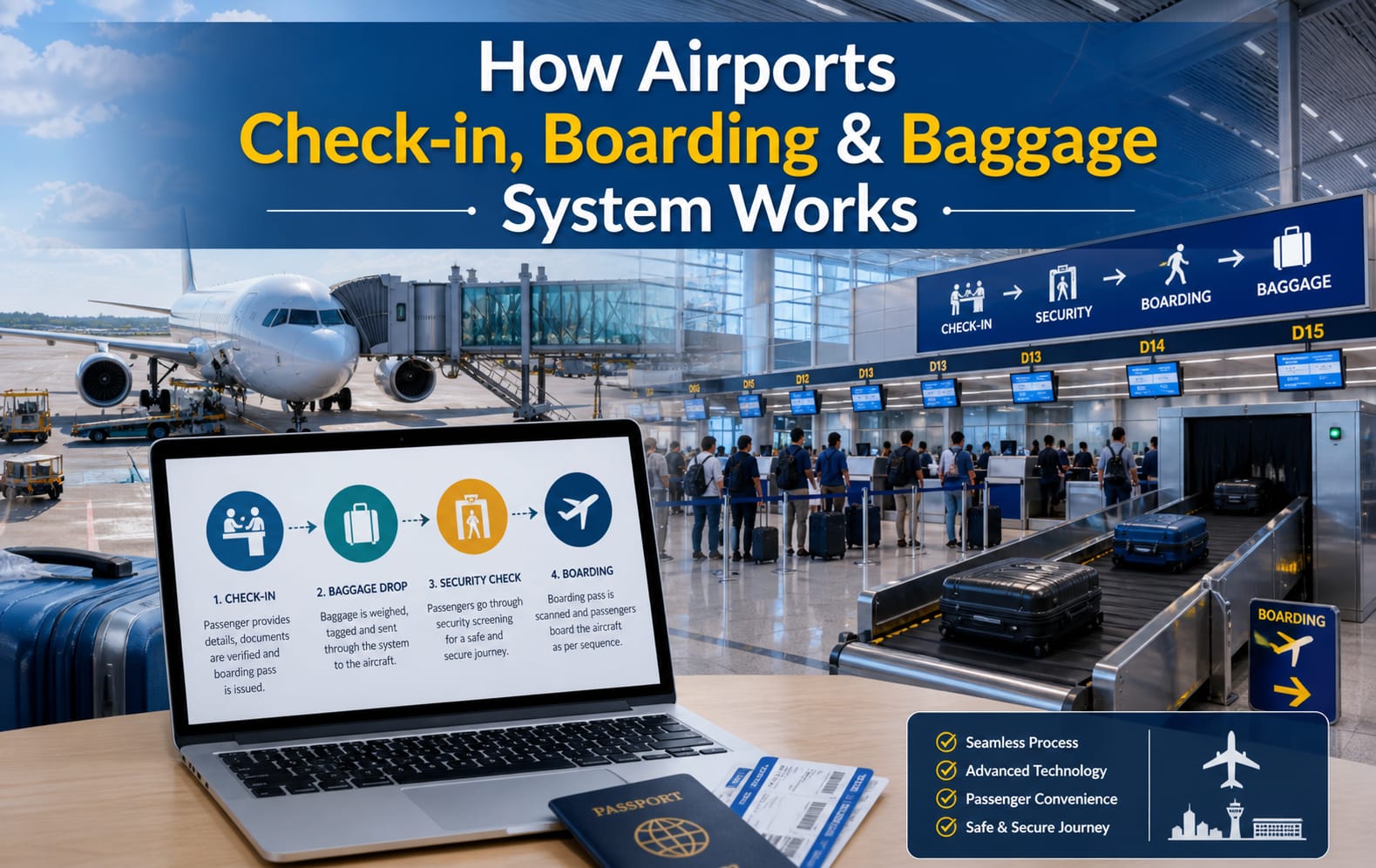 How Airport’s Check-in, Boarding, and Baggage System Works - Travelocademy